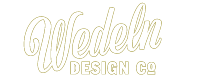 The words Wedeln Design Co. in white lettering